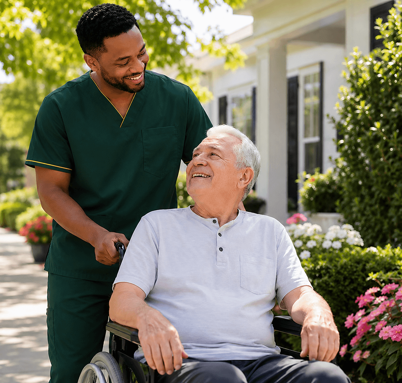 Home care consultation with a personal assistance professional and family